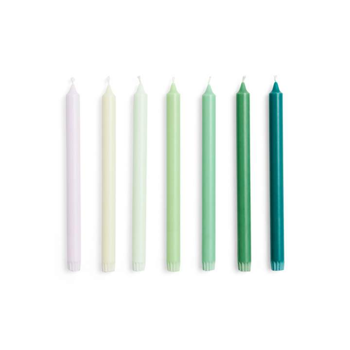 Hay Green gradient candles