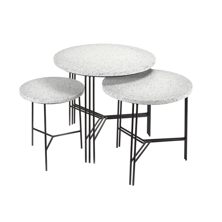 Terrazzo Side Tables Black